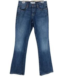 Levi's 515 Medium Wash Blue Metal Stud Accent Flap Pockets Boot Cut Denim Jeans